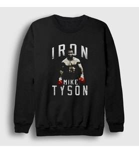 Presmono Unisex Siyah Iron Mike Tyson Sweatshirt 158191tt
