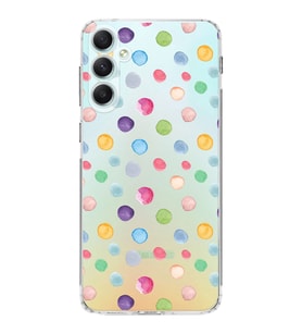 PrintiFy Samsung Galaxy A34 ile Uyumlu 1mm Slim Fit Water Color 6 Baskılı Şeffaf  Kılıf