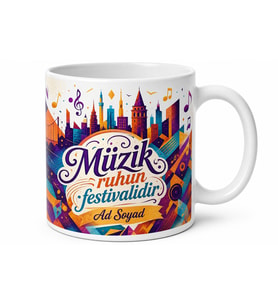 Şehir Festivali Temalı Baskılı Kupa Bardak - Özel Tasarım Hediye