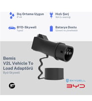 Bemis Tek Çıkışlı V2L (Vehicle to Load) Elektrikli Araç Uyumlu Adaptör – BYD / Skywell
