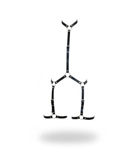 Mulvxbrf Brf02 Siyah Body Harness Suni Deri Ayarlanabilir Bacak Detaylı - Brf234 (Mulvix)