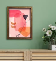 BK Gift Otel Odası Konseptli Doğal Masif Ahşap Çerçeveli Tablo 30x40cm-101