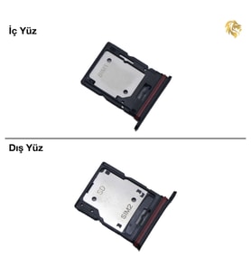 Xiaomi Poco X4 Pro 5G Uyumlu Sim İç Yuvası Çiftli Siyah Sim Kart Tepsisi Sim Kızağı Sim Çekmecesi