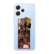Xiaomi REDMI 12 Uyumlu Rap Starlar Eminem Tupac Snoop Dogg Desenli Şeffaf Telefon Kılıfı