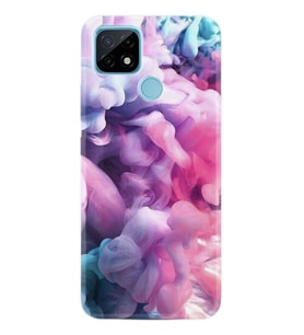 Realme C11 C21 C21Y C25Y C11 2021 Kılıf Desemli Silikon Pink Cloud 1305
