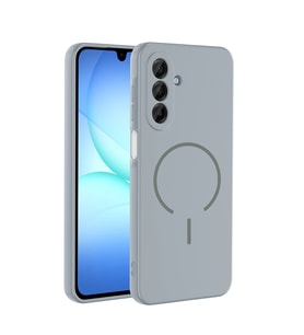 Galaxy A17 Kılıf Kamera Çıkıntılı Magsafe Şarj Özellikli Lüx Meta Kapak (Gri)