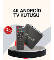 4K Android TV Box – Akıllı Medya Oynatıcı, 2GB RAM, 16GB Hafıza, Wi-Fi Destekli