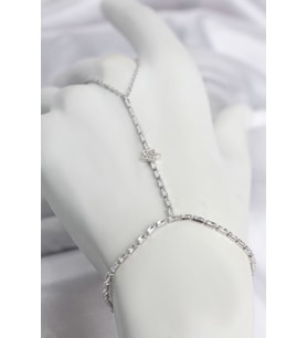 Gümüş Renk Pirinç Zirkon Taşlı Yıldız Model Şahmeran TJ-SN790