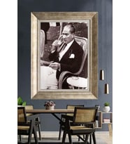 Gümüş Çerçeveli Atatürk Tablo za188