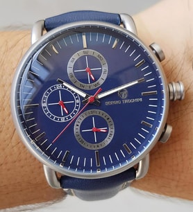 Sergio Tacchini Fonksiyonları Aktif Lacivert Deri Kayışlı Erkek Kol Saati