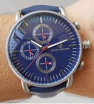 Sergio Tacchini Fonksiyonları Aktif Lacivert Deri Kayışlı Erkek Kol Saati
