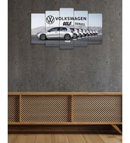 Volkswagen Golf Evrimi MK1-MK8 - 5 Parçalı Araba Tablo