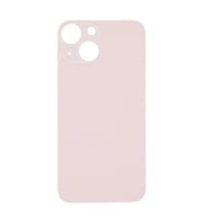 Apple iPhone 13 Mini Uyumlu LOGOLU Arka Pil Batarya Kapağı, LENS HARİÇ. (Pembe)