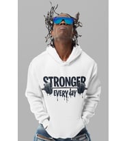 Stronger Every Day Baskılı Unisex Oversize Fitness Bodybuilding Hoodie