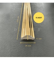 Dekoratif Polistren 15 Adet 2,5 Cm Gold Duvar Çıtası (Altın)