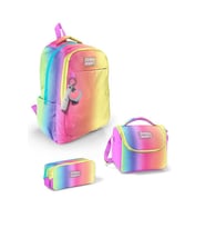 Coral High Kids Renk Geçişli Desenli 3'lü Okul Çanta Seti SET0123668 - Kız