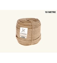 Jütburada Jüt Halat 8 mm 10 Metre Hasır Dekor Süsleme İp