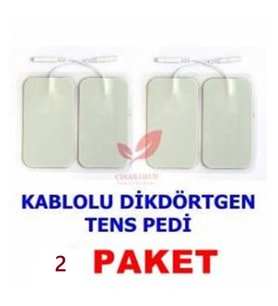 Tens & Ems Chazlar İçin Elektrod 5*9 cm 2 Paket Düz Girişli