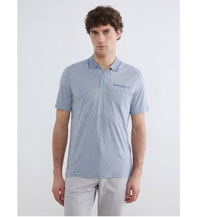 LCWAIKIKI Classic İndigo Polo Yaka Desenli Erkek Tişört