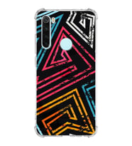 Xiaomi Redmi Note 8 Köşe Korumalı Antişok Kapak Eskitme Tasarımlı Şeffaf Silikon Kılıf
