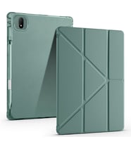 Honor Pad GT Pro Uyumlu Kılıf Zore Tri Folding Kalem Bölmeli Standlı Kılıf (Koyu Yeşil)
