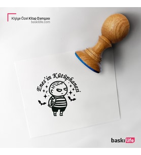 Durakula Erkek Kişiye Özel Kitap Damgası Kitap Mührü Kaşe Kitap Mühür Özel Damga 412