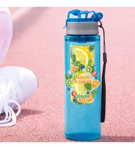 BK Gift Detoks Tasarımlı Süzgeç Hazneli Suluk 500 ml -3, BPA İçermeyen Detoks Matara