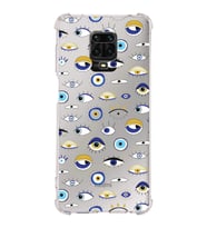PrintiFy Xiaomi Redmi Note 9s Uyumlu Nazar Boncuğu 2 Baskılı Şeffaf Köşe Korumalı Antişok Kılıf