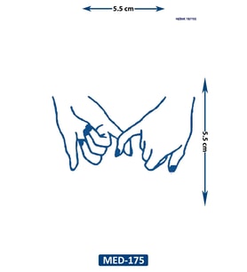 Best Friends 5 cm Minimal geçici Dövme Yarı Kalıcı Geçici Dövme