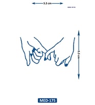 Best Friends 5 cm Minimal geçici Dövme Yarı Kalıcı Geçici Dövme