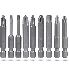 İzeltaş-Klytek Matkap Bits Uç Vidalama Ucu Düz Yıldız Torx Uç (9 PARÇA)