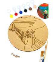 Çığlık Tablosu Ahşap Boyama Seti Hediye Hobi Kiti 20 Cm