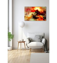Dekoratif Duvar Tablosu Temperli Cam Tablo 110 x 70 cm