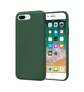 Apple iPhone 8 Plus İnce Mat Silikon Kılıf Haki