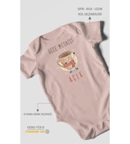 Gece Mesaisi Açık Baskılı Bebek Zıbını – Çıtçıtlı Body  %100 Pamuk Kısa Kol (Pastel Pembe)