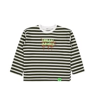 Civil Boys Urban Baskılı Çizgili 6-9 Yaş Sweatshirt - Yeşil