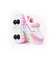 Glow Kız Erkek Çocuk Patenli, Işıklı Rahat Spor Ayakkabı & Sneaker 4 Teker Kaykay Ayakkabı