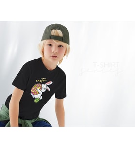 BK Gift Paskalya Tasarımlı Erkek Çocuk Siyah T-shirt, Arkadaşa Hediye, Doğum Günü Hediyesi, Trend Tişört, Paskalya Bayramı-5