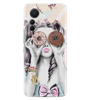 Xiaomi 12 Lite Kılıf Resimli Desenli Baskılı Silikon Donut Girl 1408