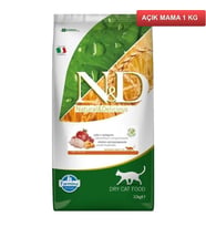 ND Tahılsız Balkabaklı Bıldırcınlı Narlı Kısır Kedi Maması 1 Kg AÇIK