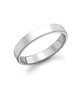4 mm Klasik Düz Gümüş Yüzük (Rose)