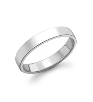 4 mm Klasik Düz Gümüş Yüzük (Rose)
