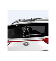 Köpek Tasarımlı Oto Arka Cam Sticker 20*15 Cm