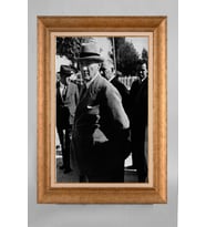 Altın Varaklı Paspartulu Çerçeveli Atatürk Tablo nt725
