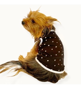 Black Hearts Atlet by Kemique Köpek Kıyafeti Köpek Elbise (Siyah)