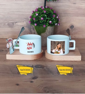 Zabıt Katibi Kupa Bardak Ahşap Altlıklı Kısa Fotoğraflı Yargı Çalışanları Günü