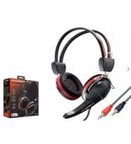 Hadron HD1105 Mikrofonlu Kulak Üstü Kulaklık 3.5mm Jack Siyah-Kırmızı