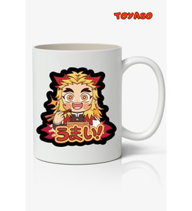 İblis Keser Demon Slayer Rengoku Kyoujurou Anime Temalı Beyaz Kupa Bardak Sevgiliye Arkadaşa Hediye