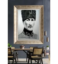 Gümüş Çerçeveli Atatürk Tablo za311