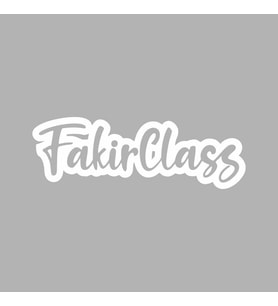Fakir Class Araba Sticker siyah 18x6 CM (Beyaz)